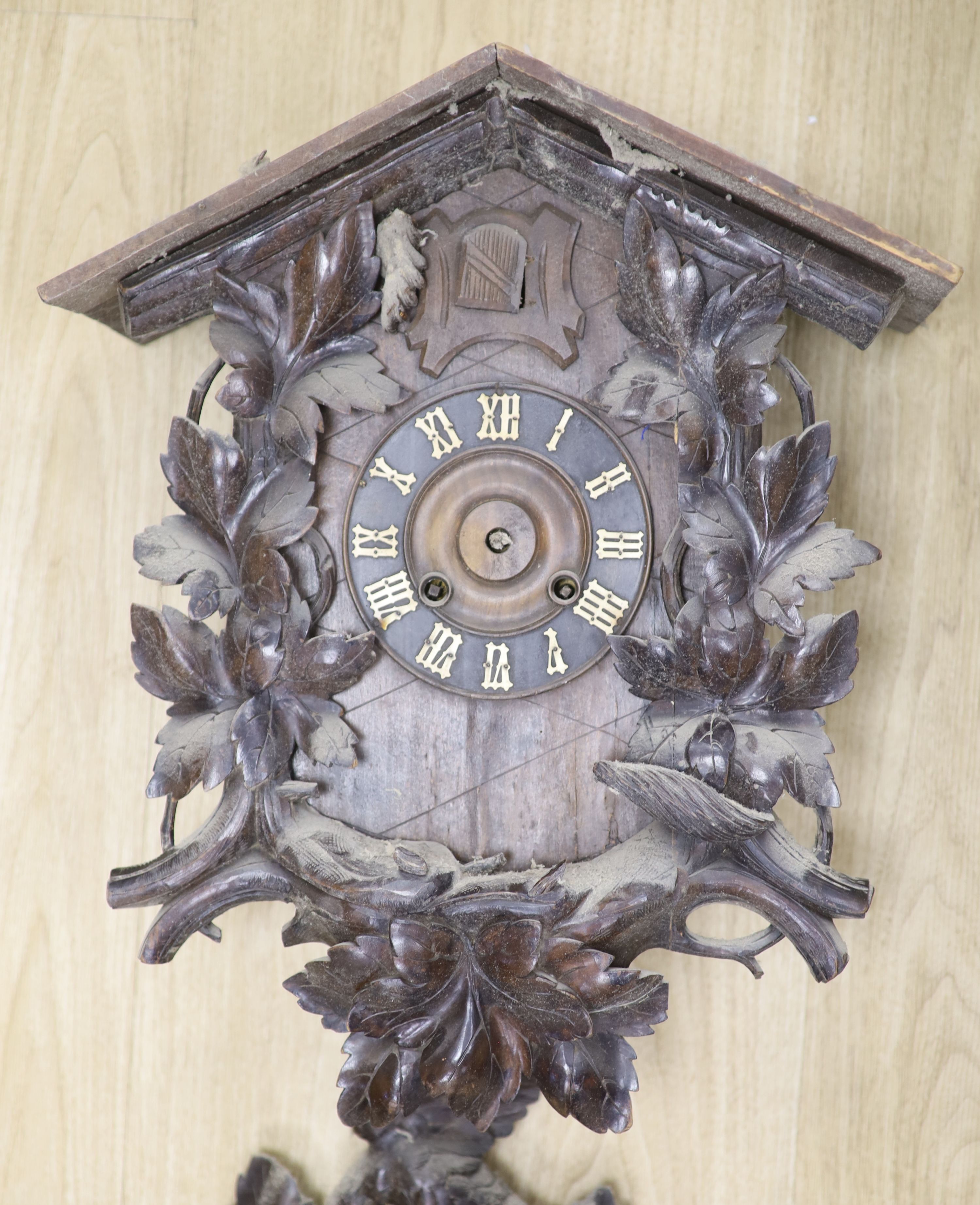 A Black Forest cuckoo wall clock, late 19th century